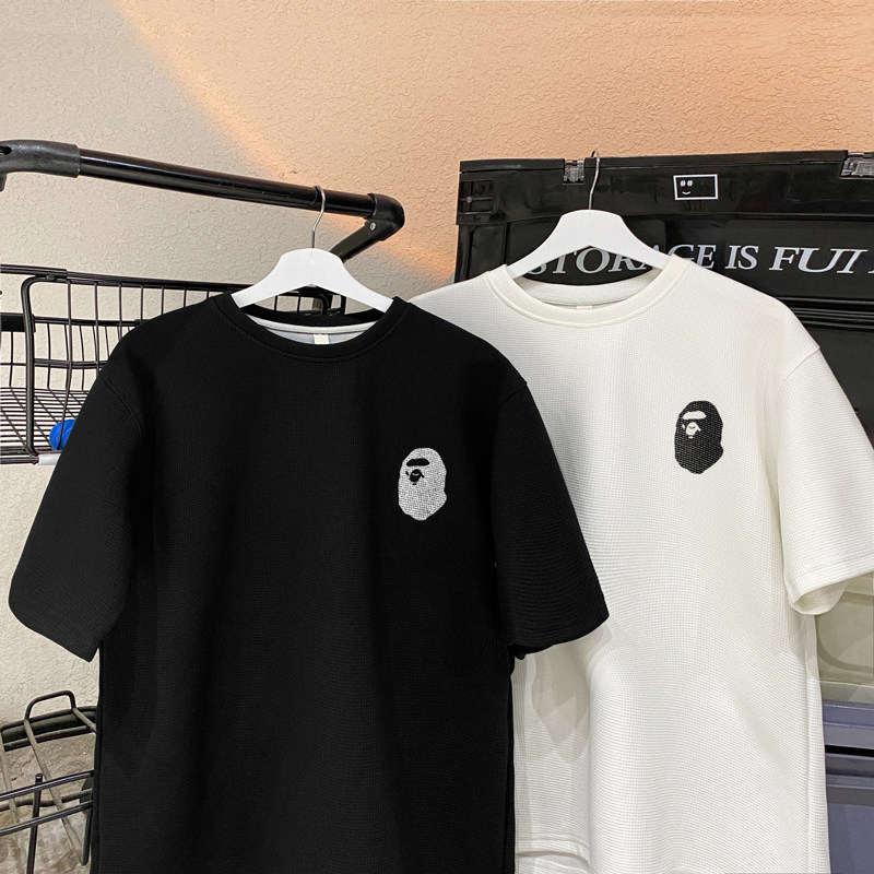 TC114*P25华夫格美式t恤夏季新款短袖男士潮牌小众痞帅半袖上衣服,男装T恤,星座414A-2（原B215-2）