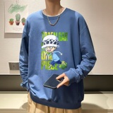 6118*P35海贼王联名圆领卫衣男秋季潮牌ins港风纯棉上衣宽松外套，男装卫衣，星座414A-2（原B215-2）