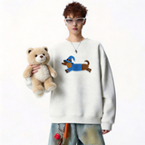 6640*P28美式重磅华棉卫衣男秋季新款潮牌毛巾绣上衣宽松休闲外套，女装短外套，星座414A-2（原B215-2）