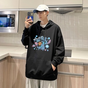 7006*P45连帽卫衣男春秋季新款潮流宽松纯棉休闲上衣港风长袖外套图片