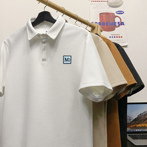 TL19*P35 华夫格美式翻领polo衫短袖t恤男士夏季新款潮牌痞帅半袖图片