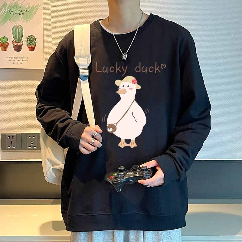6106*P35港风ins纯棉圆领卫衣男美式高街春秋上衣服潮牌学生外套,男装卫衣,星座414A-2（原B215-2）