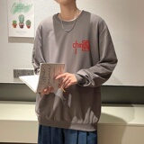 6002*P35秋季新款卫衣男潮牌ins宽松大码上衣服纯棉圆领港风外套，男装卫衣，星座414A-2（原B215-2）