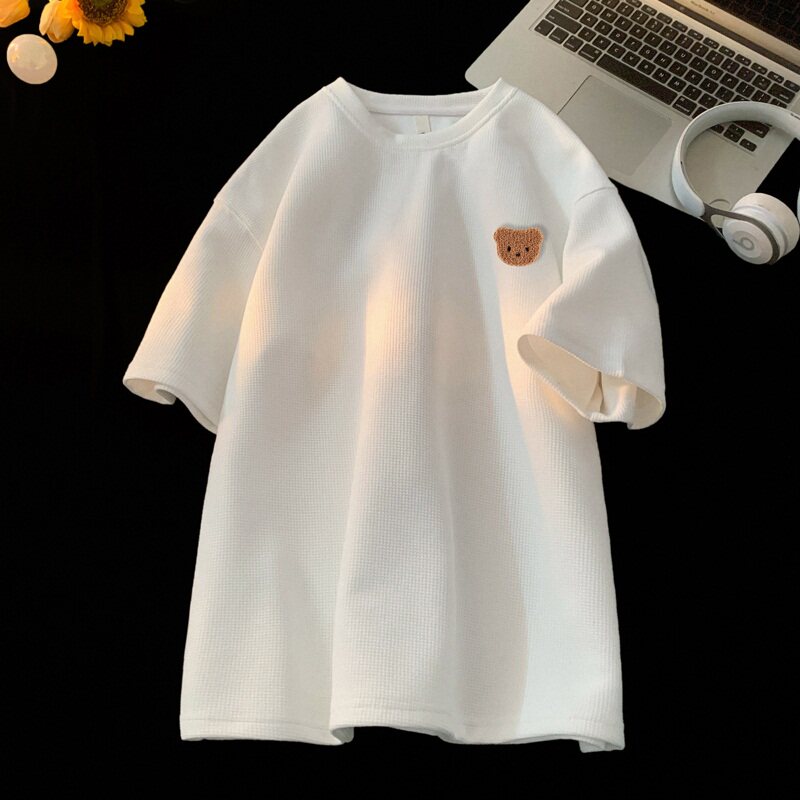 TC29*P22华夫格男女t恤夏季短袖宽松大码体恤美式潮牌半袖上衣服,男装T恤,星座414A-2（原B215-2）