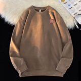 JQ04*P38美式vintag卫衣男女秋季宽松麂皮绒圆领上衣潮牌ins外套，男装卫衣，星座414A-2（原B215-2）