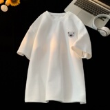TC56*P28华夫格烫钻男女t恤夏季短袖宽松大码体恤衫港风潮牌半袖，男装T恤，星座414A-2（原B215-2）
