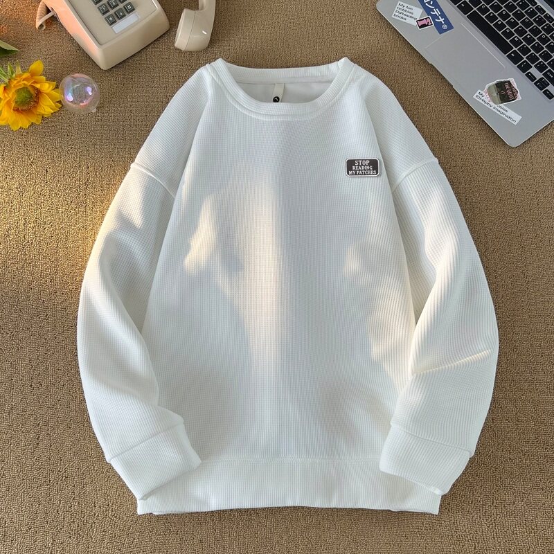 W1015*P28美式vintag卫衣男女秋季宽松大码华夫格上衣潮牌ins外套,男装卫衣,星座414A-2（原B215-2）