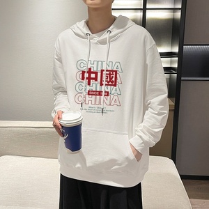 7008*P45 潮ins连帽卫衣男纯棉秋季宽松百搭休闲外套潮牌连帽衫图片