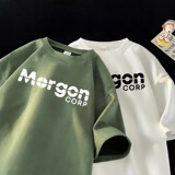 TF29*P26美式高街麂皮绒T恤短袖男女夏季港风潮牌ins宽松大码上衣，男装T恤，星座414A-2（原B215-2）