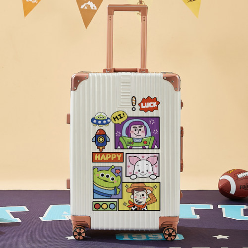 卡通登机行李箱铝框万向轮