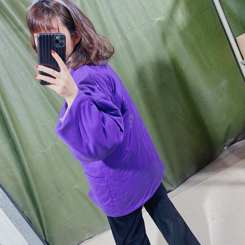 애니메이션 하프 랩 일본식 두꺼운 퀼트 하프 랩 느슨한 끈 프린트 가디건 일본식 파자마 탑 홈 패딩 재킷