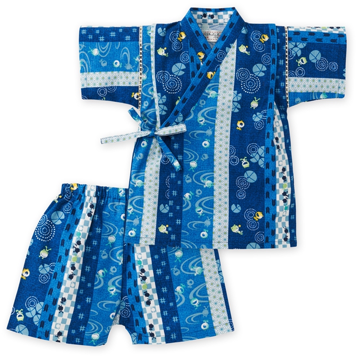 日式原单男童全棉竹节婴幼儿青蛙