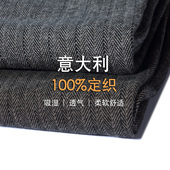 进口涤棉混纺男裤 子 直筒宽松抗皱免烫长裤 高端商务休闲裤 秋冬厚款