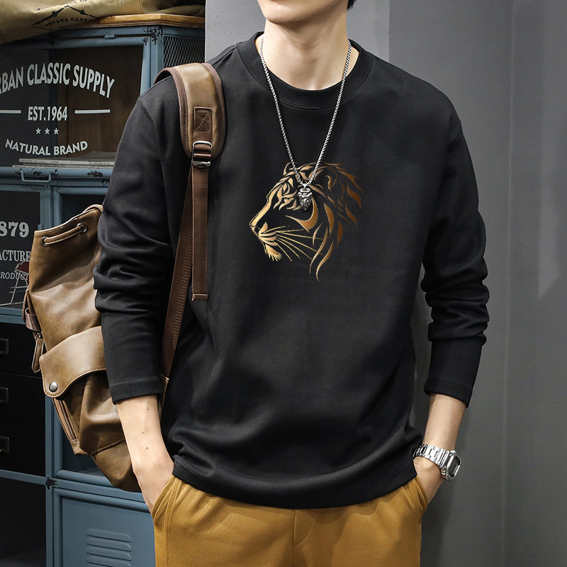 【官网热销】200g重磅纯棉长袖t