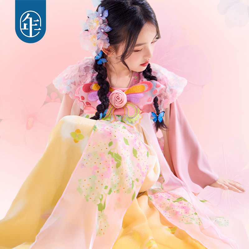 年衣童装汉服裙女童2025新款秋季新中式国风改良风汉服连衣裙礼服