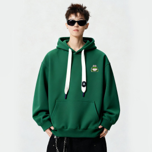 刺绣字母秋季连帽卫衣嘻哈街头潮牌宽松帽衫上衣服AW033 P55 控75，男装卫衣，星座414A-3（原B215-3）