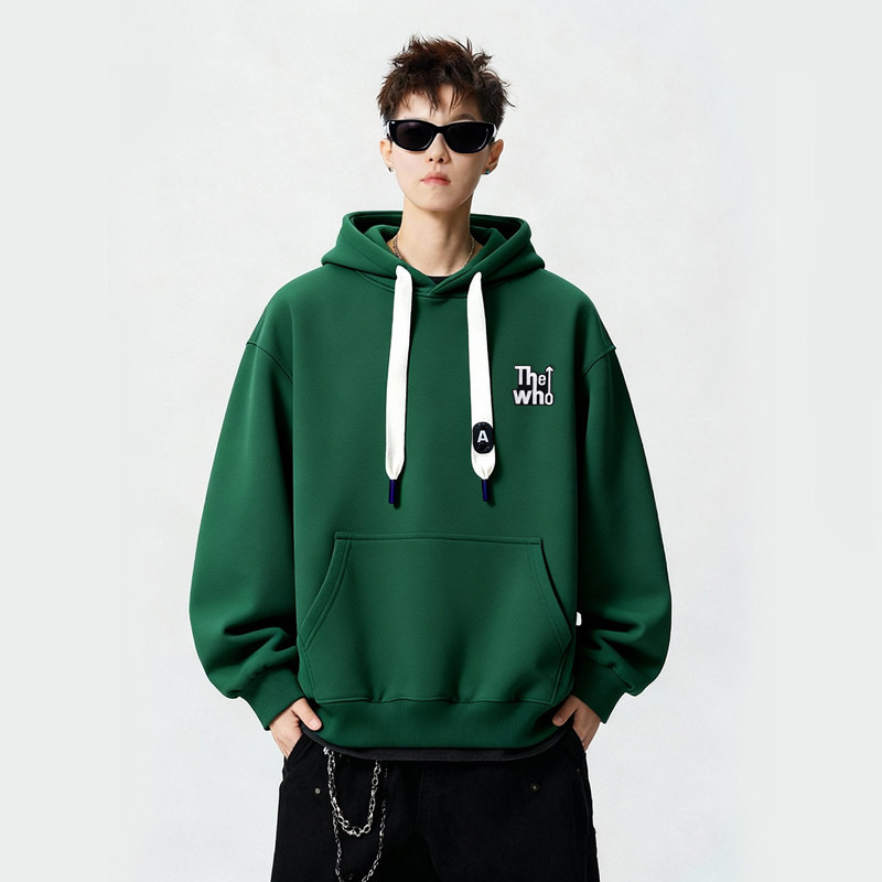 刺绣字母秋季连帽卫衣嘻哈街头潮牌宽松帽衫上衣服AW254P55控75,男装卫衣,星座414A-3（原B215-3）