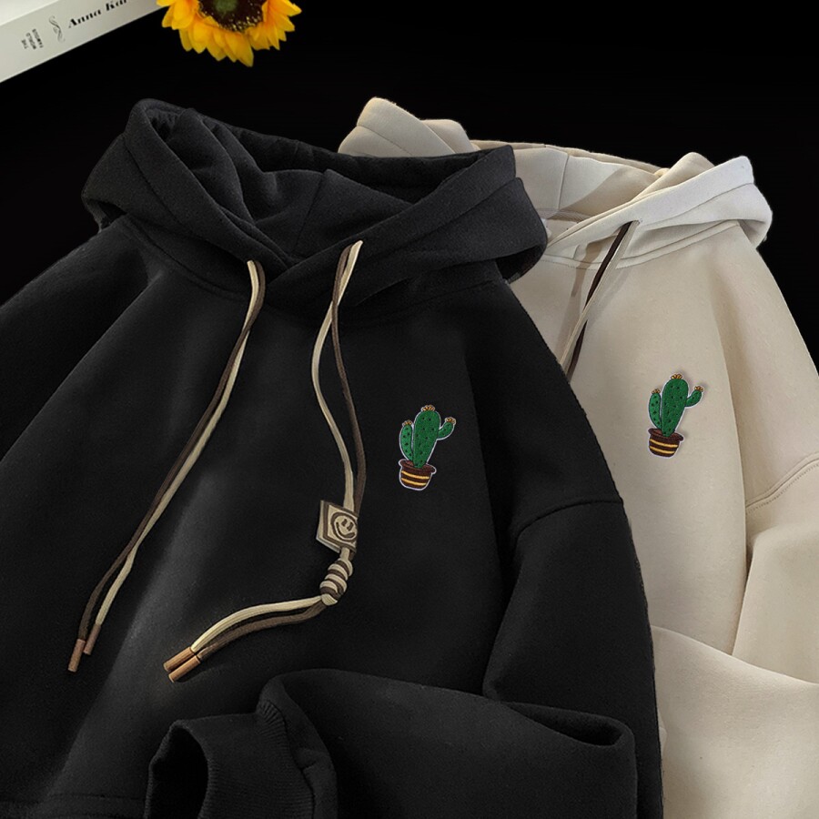 刺绣字母秋季连帽卫衣嘻哈街头潮牌宽松帽衫上衣服LW236P55控75,男装卫衣,星座414A-3（原B215-3）