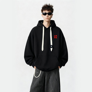 刺绣字母秋季连帽卫衣嘻哈街头潮牌宽松帽衫上衣服AW250 P55 控75图片