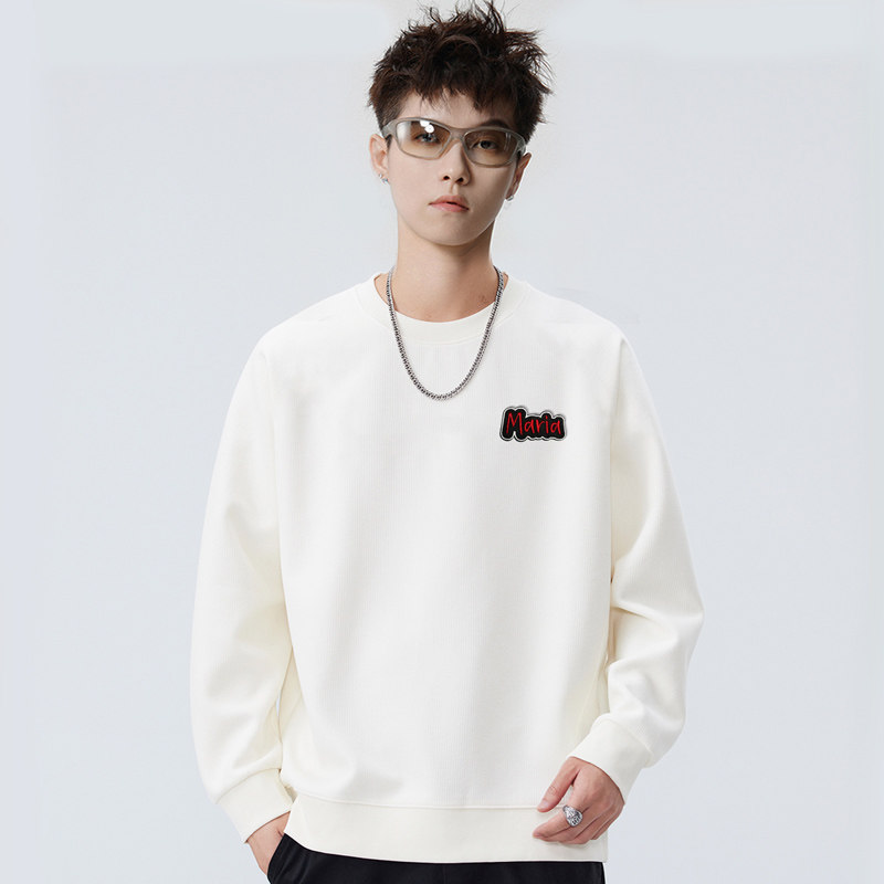 380克大码卫衣刺绣标圆领长袖卫衣潮牌新款宽松男YW275P38控58,男装卫衣,星座414A-3（原B215-3）