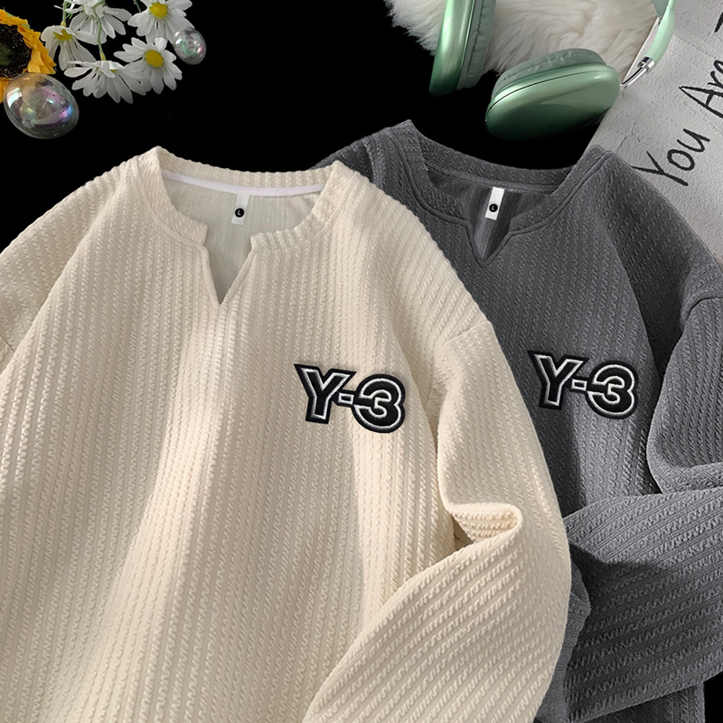 长袖T恤男女春秋季高级感肌理感打底衫叠穿内搭卫衣VW276P28，男装T恤，星座414A-3（原B215-3）