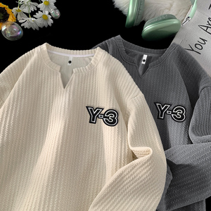 长袖T恤男女春秋季高级感肌理感打底衫叠穿内搭卫衣 VW276 P28，男装T恤，星座414A-3（原B215-3）