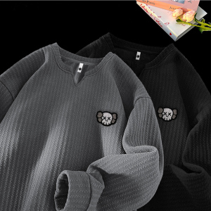 长袖T恤男女春秋季高级感肌理感打底衫叠穿内搭卫衣 VW031 P28，男装T恤，星座414A-3（原B215-3）