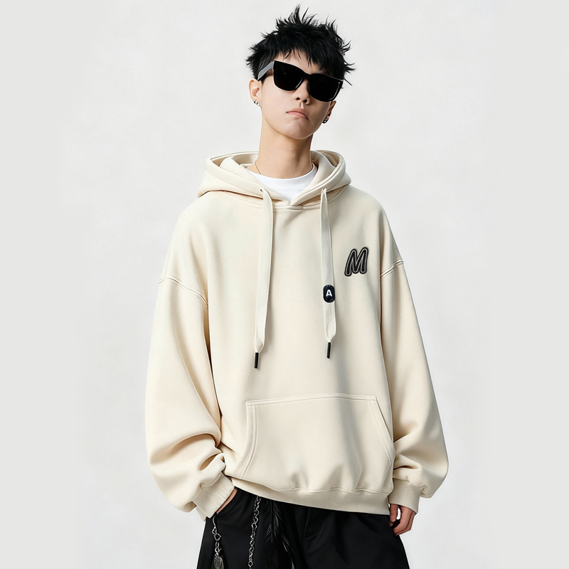 刺绣字母秋季连帽卫衣嘻哈街头潮牌宽松帽衫上衣服AW026P55控75，男装卫衣，星座414A-3（原B215-3）