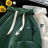 刺绣字母秋季连帽卫衣嘻哈街头潮牌宽松帽衫上衣服AW240P55控75，男装卫衣，星座414A-3（原B215-3）