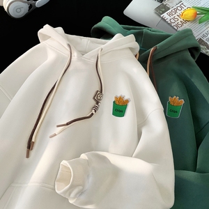 刺绣字母秋季连帽卫衣嘻哈街头潮牌宽松帽衫上衣服LW238P55控75