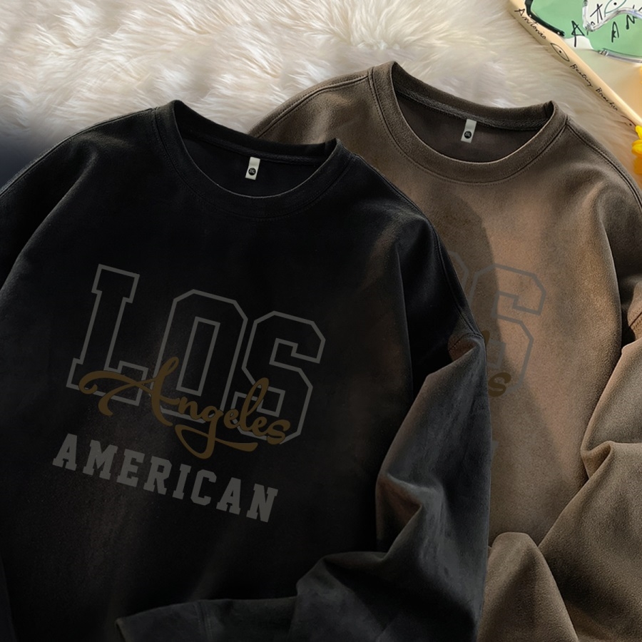 300克麂皮绒卫衣男女学生ins潮牌宽松oversize外套GW9080P38控55，女装短外套，星座414A-3（原B215-3）