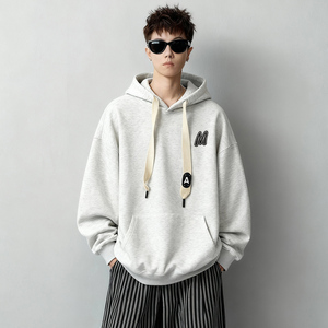 刺绣字母秋季连帽卫衣嘻哈街头潮牌宽松帽衫上衣服AW026 P55 控75图片