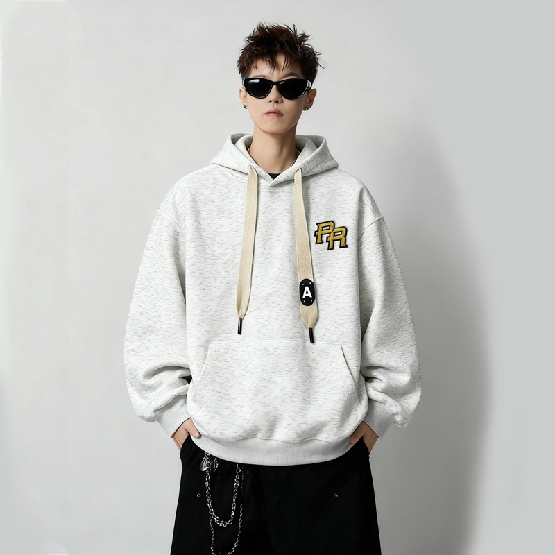 刺绣字母秋季连帽卫衣嘻哈街头潮牌宽松帽衫上衣服AW013P55控75，男装卫衣，星座414A-3（原B215-3）