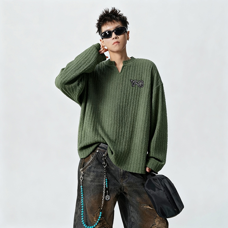 长袖T恤男春秋季高级感肌理感打底衫叠穿内搭卫衣VW276P28控45，男装T恤，星座414A-3（原B215-3）