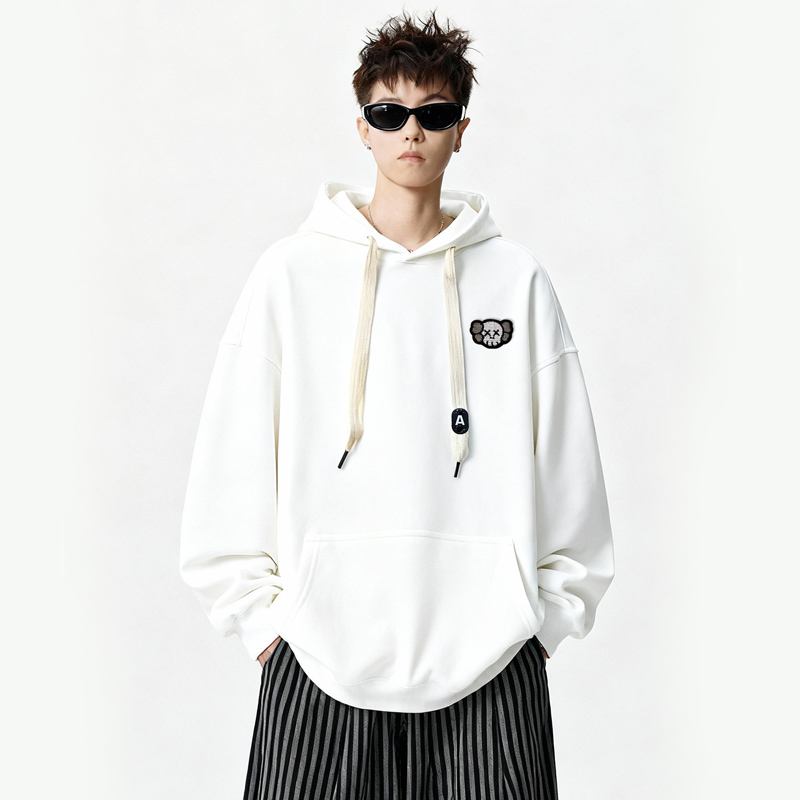 刺绣字母秋季连帽卫衣嘻哈街头潮牌宽松帽衫上衣服AW031P55控75，男装卫衣，星座414A-3（原B215-3）