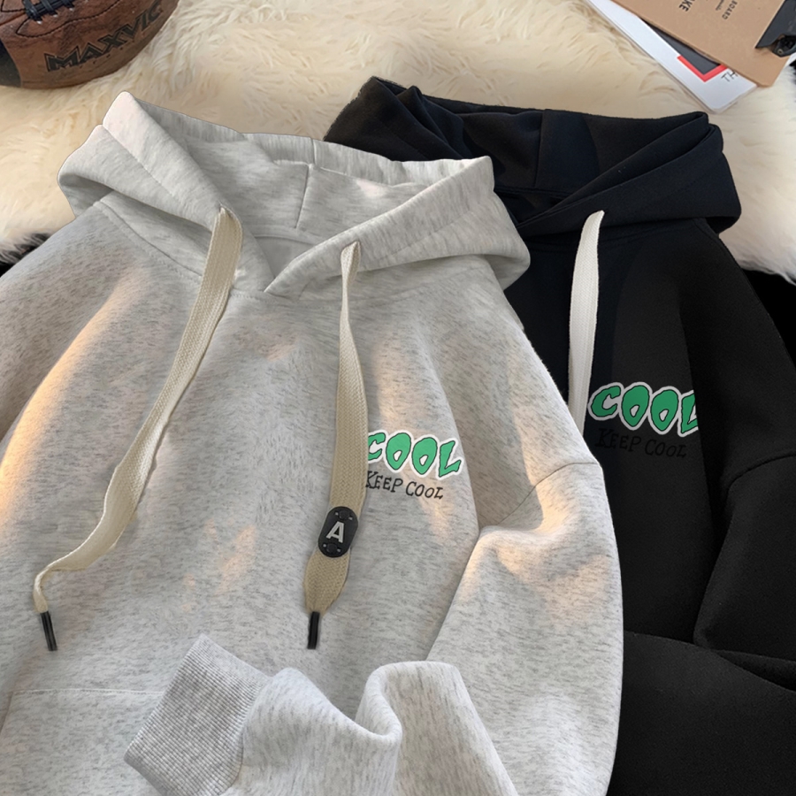 字母秋季连帽卫衣嘻哈街头潮牌宽松帽衫上衣服AW9230P55控75，男装卫衣，星座414A-3（原B215-3）