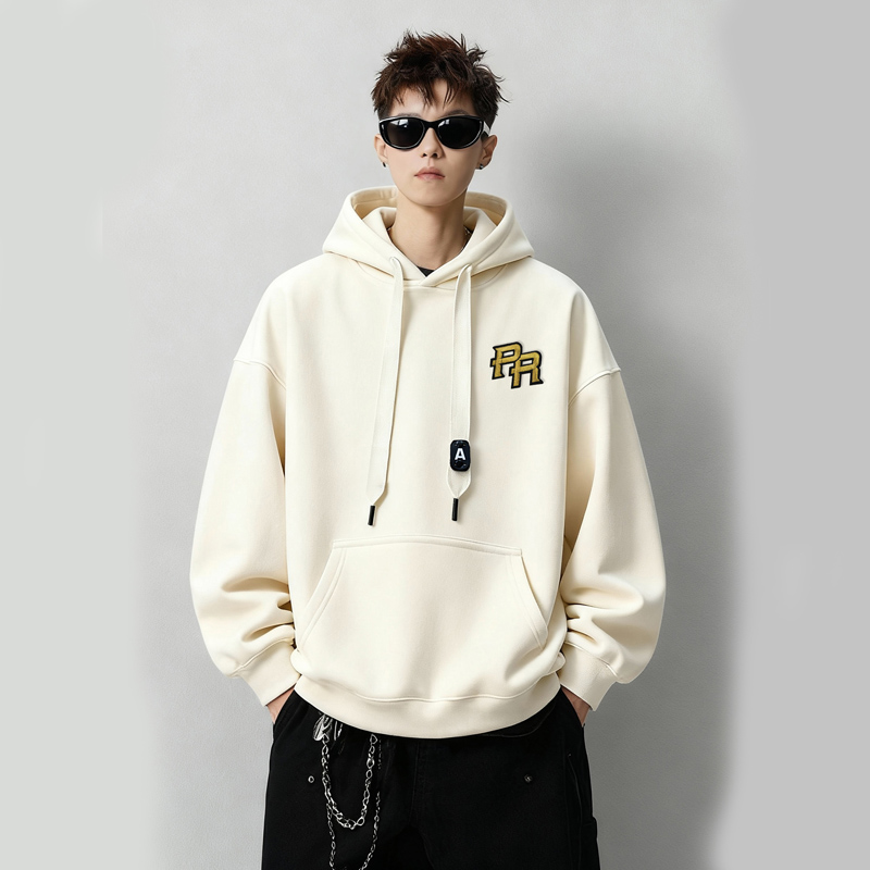 刺绣字母秋季连帽卫衣嘻哈街头潮牌宽松帽衫上衣服AW013P55控75，男装卫衣，星座414A-3（原B215-3）