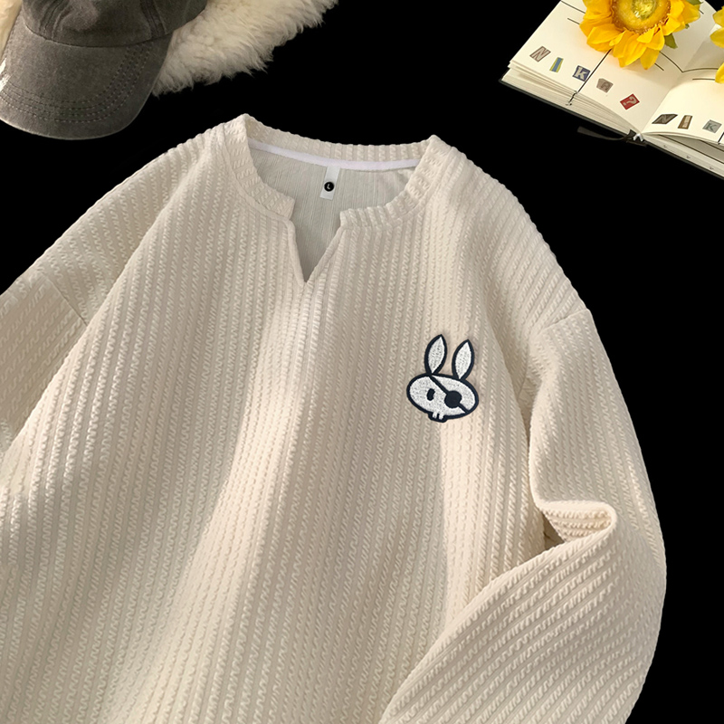 长袖T恤男女春秋季高级感肌理感打底衫叠穿内搭卫衣VW277P28，男装T恤，星座414A-3（原B215-3）