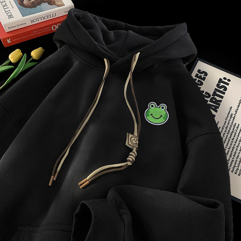 刺绣字母秋季连帽卫衣嘻哈街头潮牌宽松帽衫上衣服LW267P55控75,男装卫衣,星座414A-3（原B215-3）