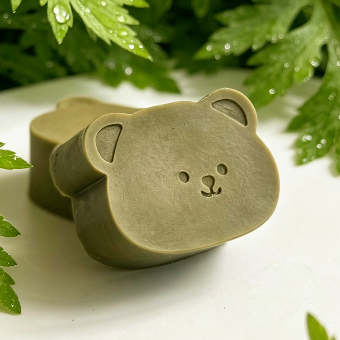 小熊艾草宝宝皂 110克 精油香薰精油皂
