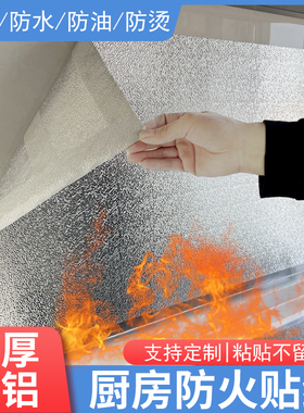 厨房防火防油贴纸隔热耐高温墙贴