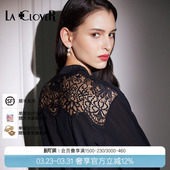 LACLOVER兰卡文蕾丝轻时装 上衣可外穿LC81UE4 拉链长袖