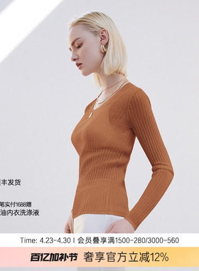 BeChic 映像系列纯色可外穿长袖圆领打底衫BC72AT1