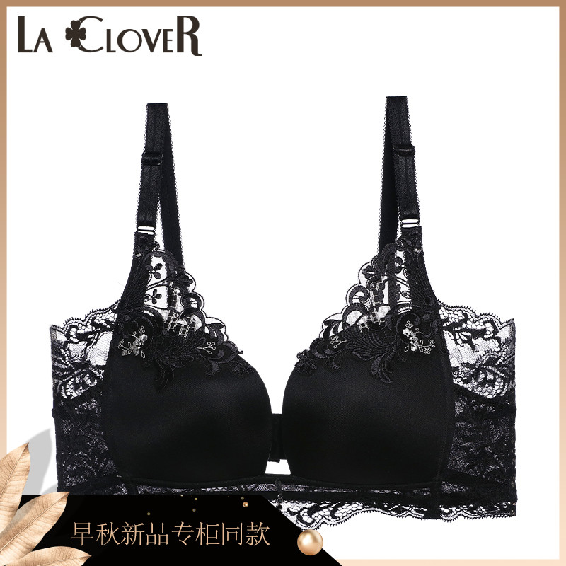 LACLOVER兰卡文20SS新品派对女王系列蕾丝刺绣无托文胸LC11LY2