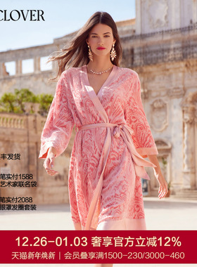 兰卡文盛放西西里系列睡袍睡衣女长款晨袍LC48UW1