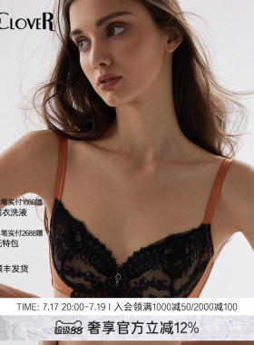 LACLOVER闪耀奥斯卡3/4薄杯文胸蕾丝内衣女LC13UD1