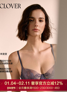 蕾丝性感大胸显小女人内衣3/4薄杯文胸轻羽蕾丝CC13AA1