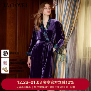 兰卡文花影漫游系列长款 睡袍睡衣浴袍LC48WF1