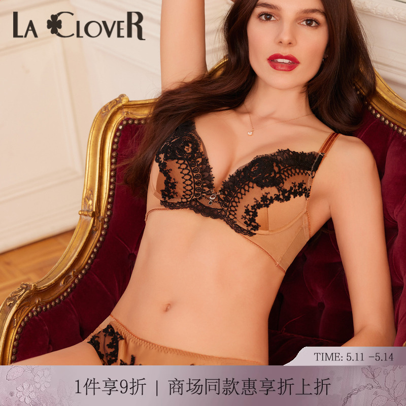 LaClover蕾丝纯棉低腰三角裤女