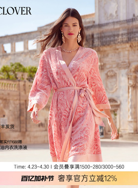兰卡文盛放西西里系列睡袍睡衣女长款晨袍LC48UW1